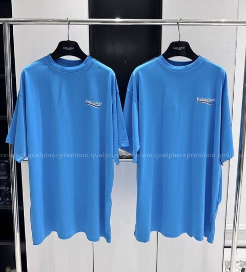 발렌시아가 웨이브 로고 반팔티셔츠