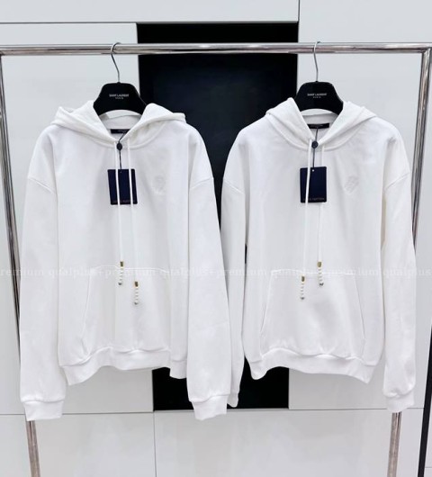 루이비통 엠브로이더드 저지 후드티셔츠