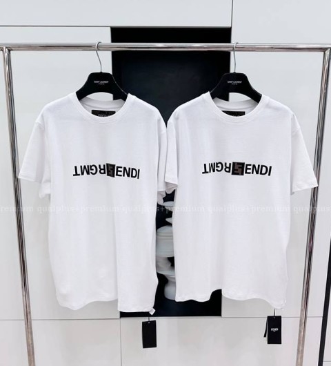 펜디X프*그먼트 로고 반팔티셔츠