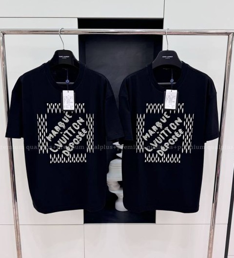 루이비통 엠브로이더드 시그니처 코튼 반팔티셔츠