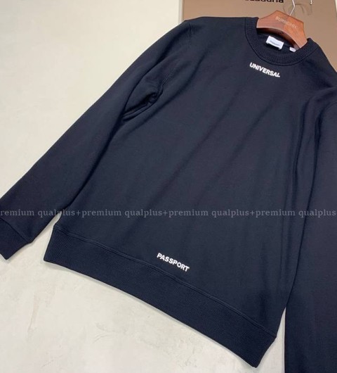 버버리 로고 코튼 후드티셔츠