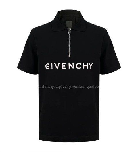 지방시 로고 반집업 폴로 반팔티셔츠