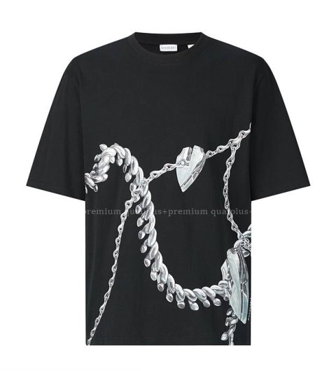 버버리 쉴드 하드웨어 코튼 반팔티셔츠