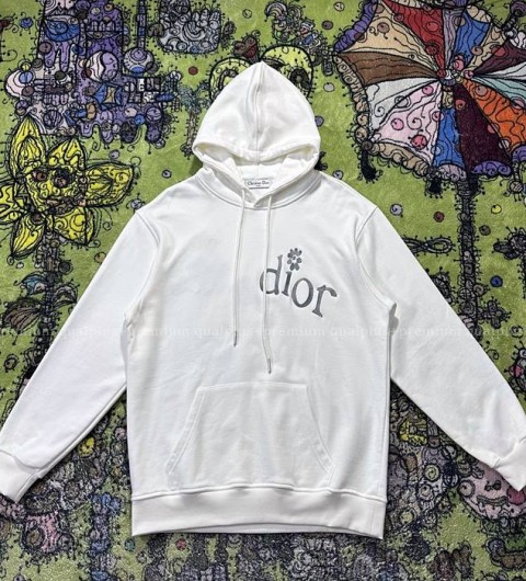 디올 로고 후드티셔츠