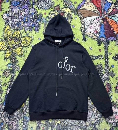 디올 로고 후드티셔츠