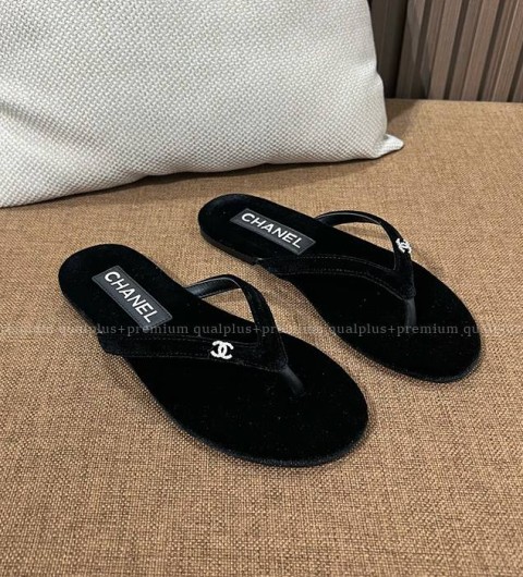 샤넬 24C 벨벳 쪼리 슬리퍼 여성용