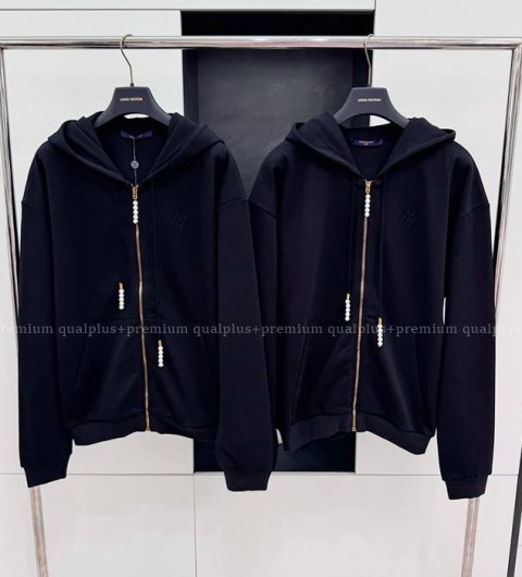 루이비통 엠브로이더드 저지 후드집업 자켓