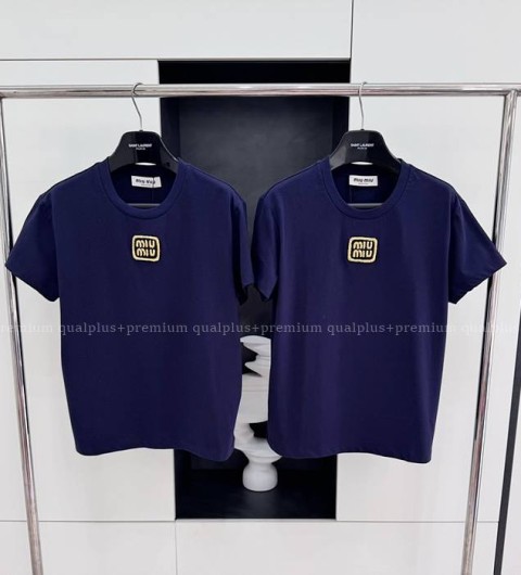 미우미우 로고 반팔티셔츠 여성용