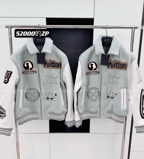 루이비통 바시티 레더 블루종 자켓