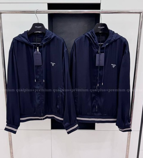 프라다 로고 후드집업 자켓