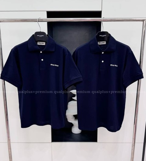 미우미우 로고 폴로 반팔티셔츠