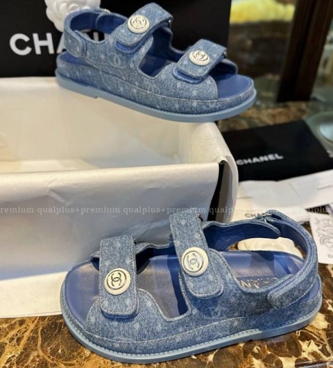 샤넬 23P 데님 샌들 여성용