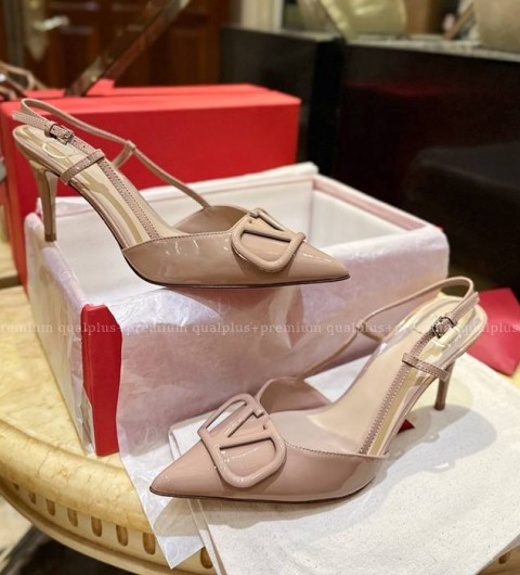 발렌티노 V로고 시그니처 슬링백 펌프스 여성용