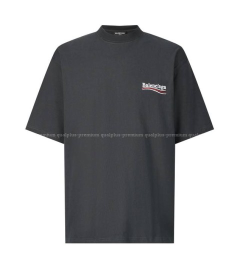 발렌시아가 웨이브 로고 반팔티셔츠