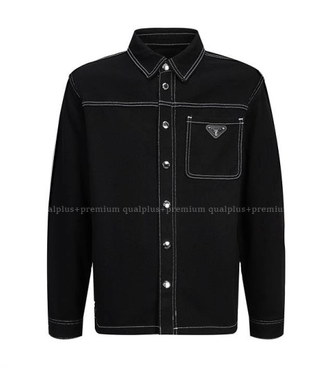 프라다 로고 데님 자켓