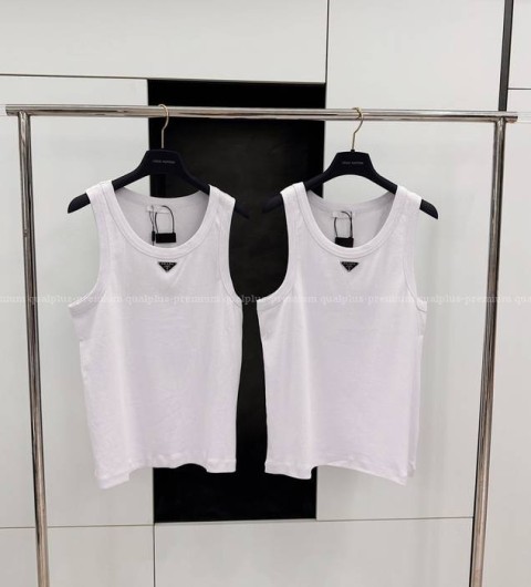 프라다 로고 나시티셔츠