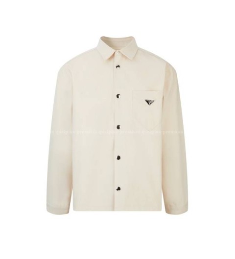 프라다 로고 벨벳 브레스티드 자켓