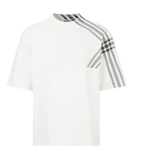 버버리 체크 슬리브 반팔티셔츠