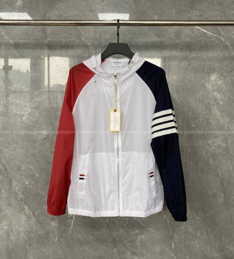 톰브라운 4-바 배색 바람막이 자켓