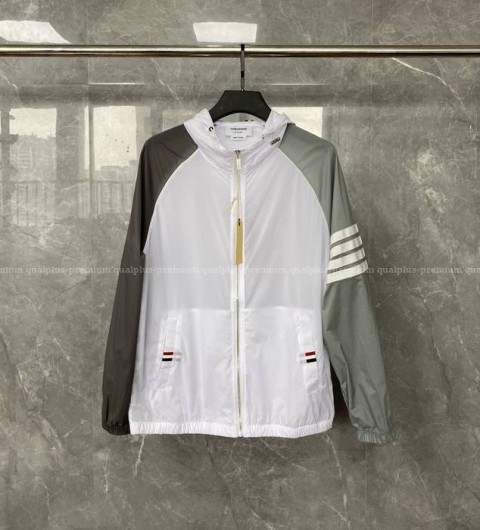 톰브라운 4-바 배색 바람막이 자켓