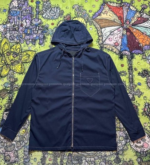 프라다 스티치 후드집업 자켓