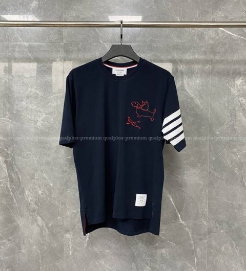 톰브라운 4-바 도그 인따르시아 반팔티셔츠