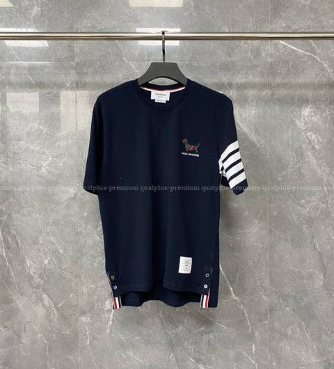 톰브라운 4-바 도그 인따르시아 반팔티셔츠