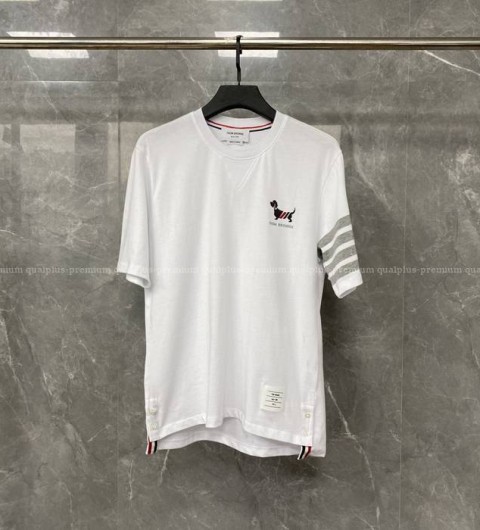 톰브라운 4-바 도그 인따르시아 반팔티셔츠