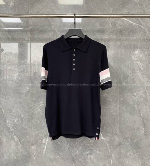 톰브라운 암스트라이프 폴로 반팔 니트