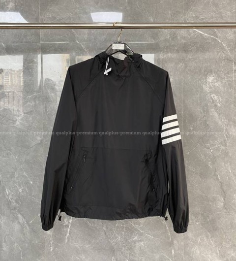 톰브라운 4-바 바람막이 후드티셔츠