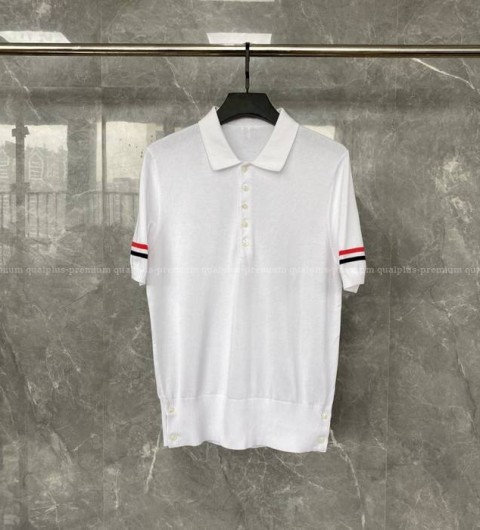 톰브라운 암밴드 폴로 니트 반팔