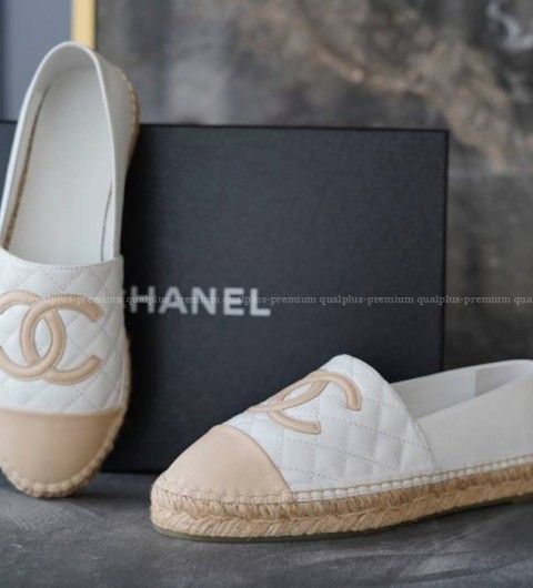 샤넬 CC 퀄팅 에스파드리유 여성용
