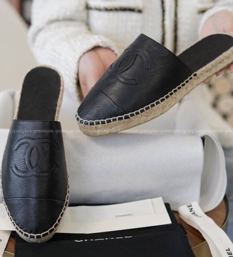 샤넬 CC 에스파드리유 뮬 여성용