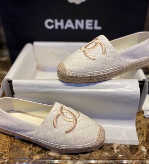 샤넬 CC 퀄팅 에스파드리유 여성용