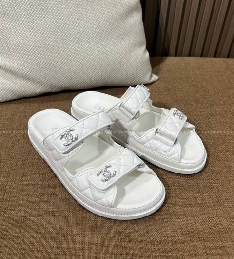 샤넬 CC 벨크로 슬리퍼 여성용