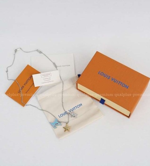 [국내배송] 루*비통 LV 블루로고 목걸이