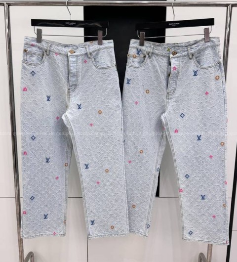 루이비통 모노그램 데님 팬츠 여성용