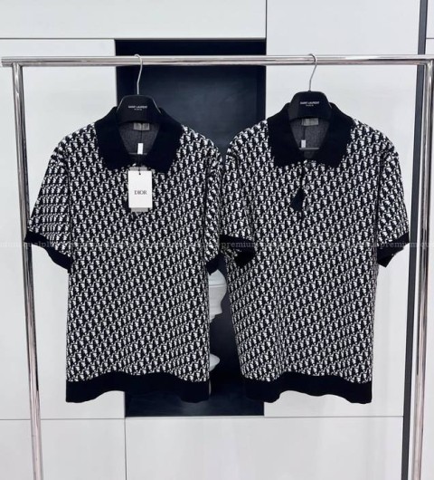 디올 오블리크 폴로 니트 반팔