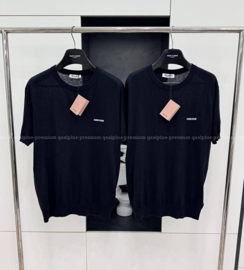 미우미우 로고 니트 반팔