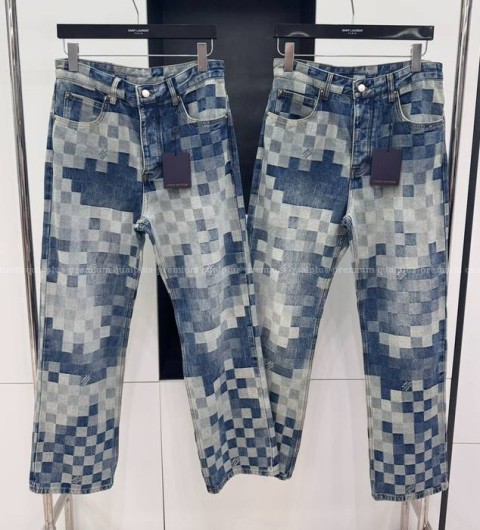 루이비통 다미에 데님 스케이트 팬츠