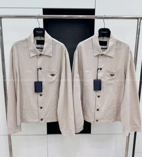 프라다 로고 스티치 자켓