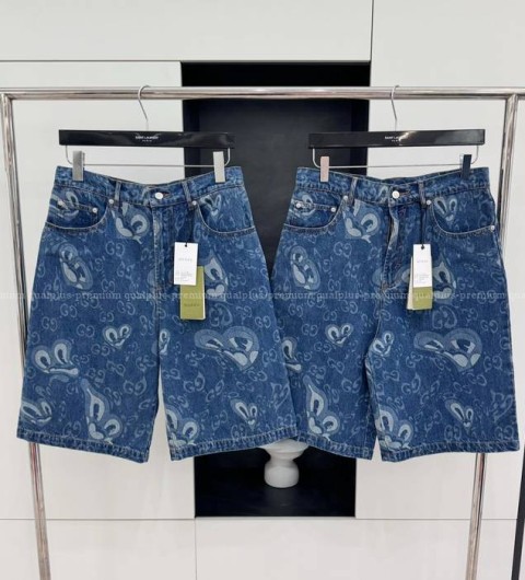 구찌 GG 데님 쇼츠 반바지