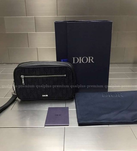 [국내배송] 디* HOMME Oblique 자카드 파우치백