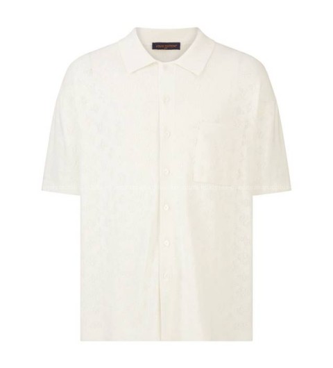 루이비통 모노그램 포인텔 코튼 쇼트 슬리브드 반팔 셔츠