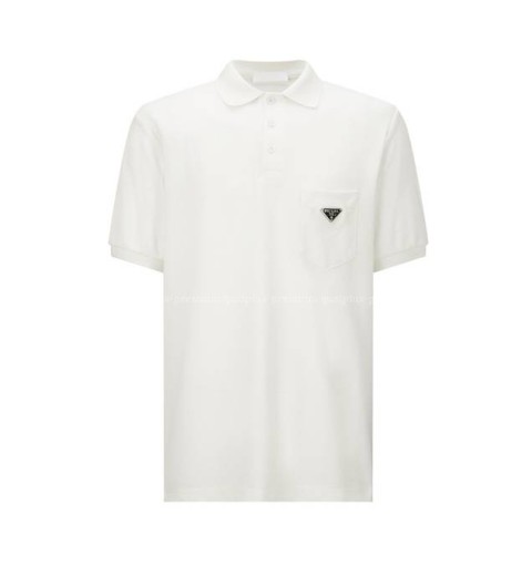 프라다 로고 폴로 반팔티셔츠