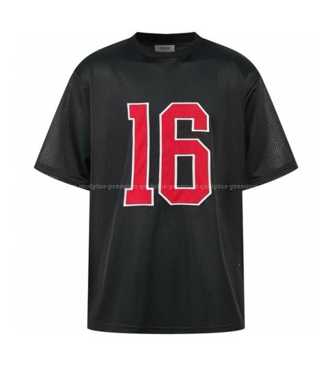 셀린느 로고 메시 반팔티셔츠