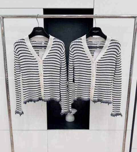 디올 스트라이프 트윈 가디건 여성용