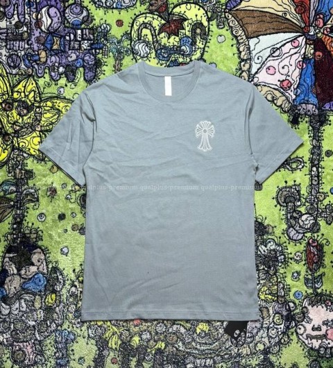 크롬하츠 십자가 로고 반팔티셔츠