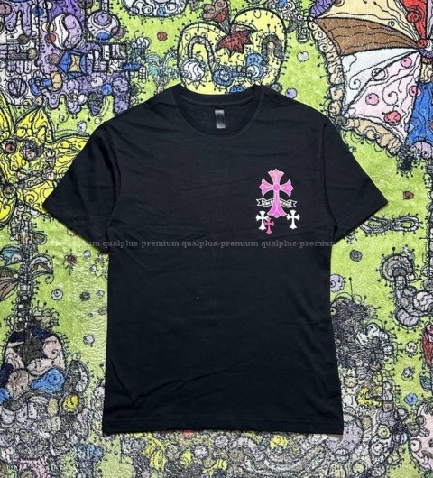 크롬하츠 십자가 로고 반팔티셔츠