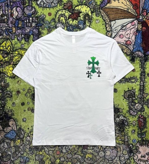크롬하츠 십자가 로고 반팔티셔츠